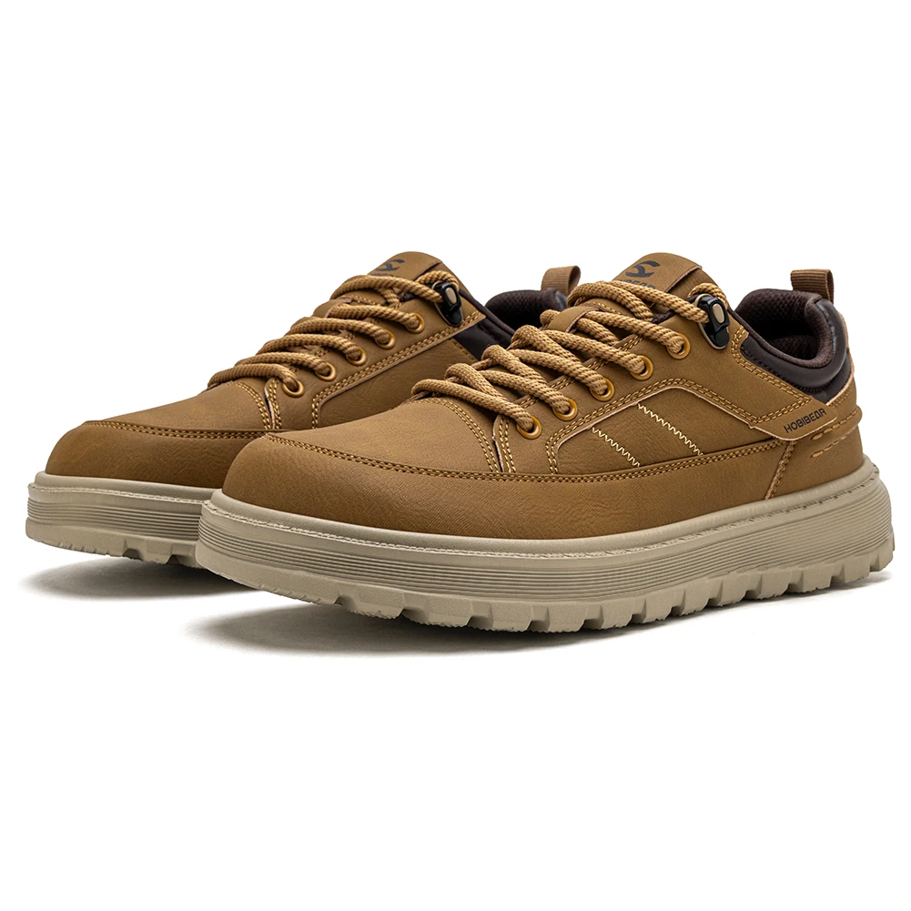 HOBIBEAR Herren Oxford-Schuhe mit breiter Passform, klassisches Kunstleder, Business-Schuhe mit klobigem Absatz, Retro-Freizeitschuhe zum Schnüren – Detail 9