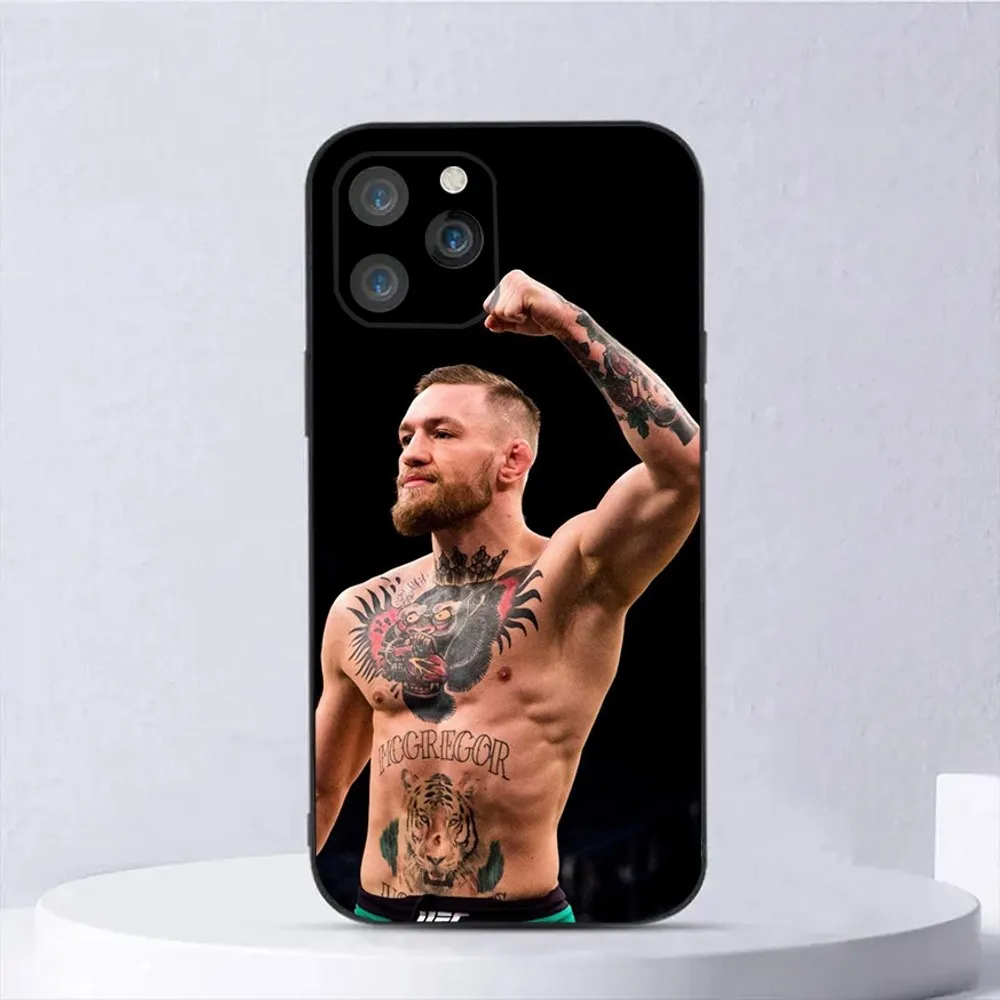 Conor McGregor Boxing Phone Case For iPhone 15,14,13,12,11,Plus,Pro Max,XS,X,XR,SE,Mini,8,7 Soft Silicone Black Cover