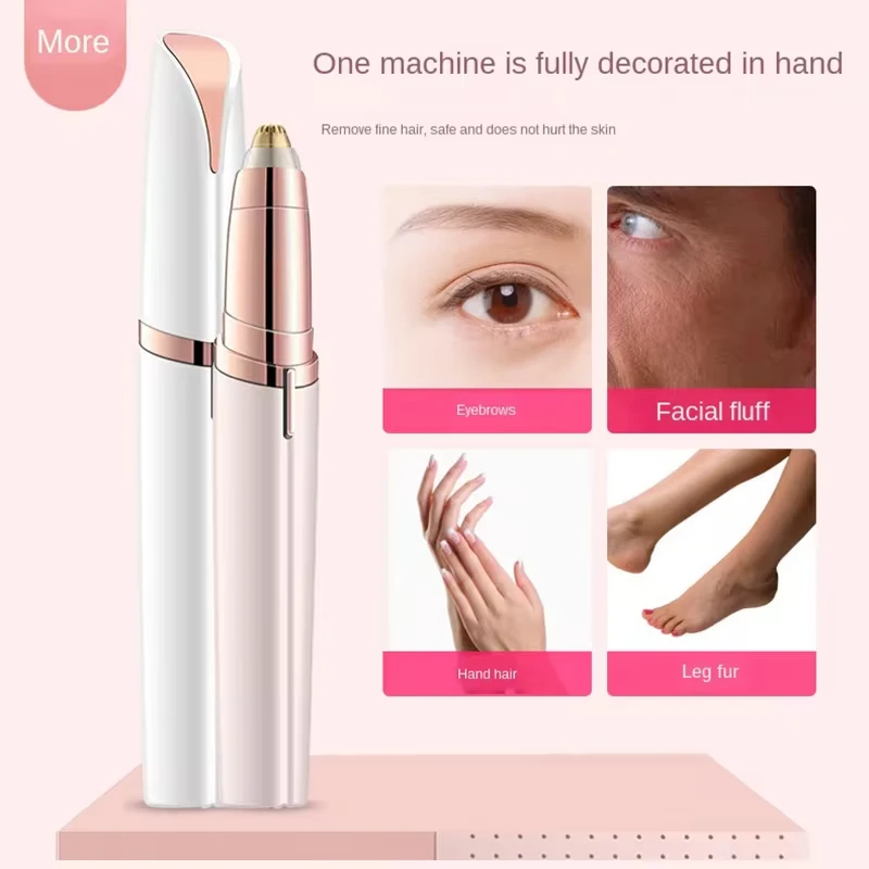 

Rechargeable 2 IN 1 Electric Epilator Painless Hair Remover for Shaver Eyebrow Shaper Facial Leg Armpit Bikini Portable Trimmer