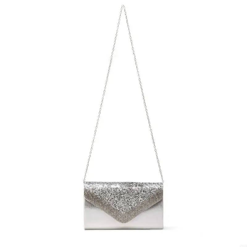 

Versatile Evening Bag with Chain Strap Wedding Party Evening Clutch Prom Banquet Purse 20CA