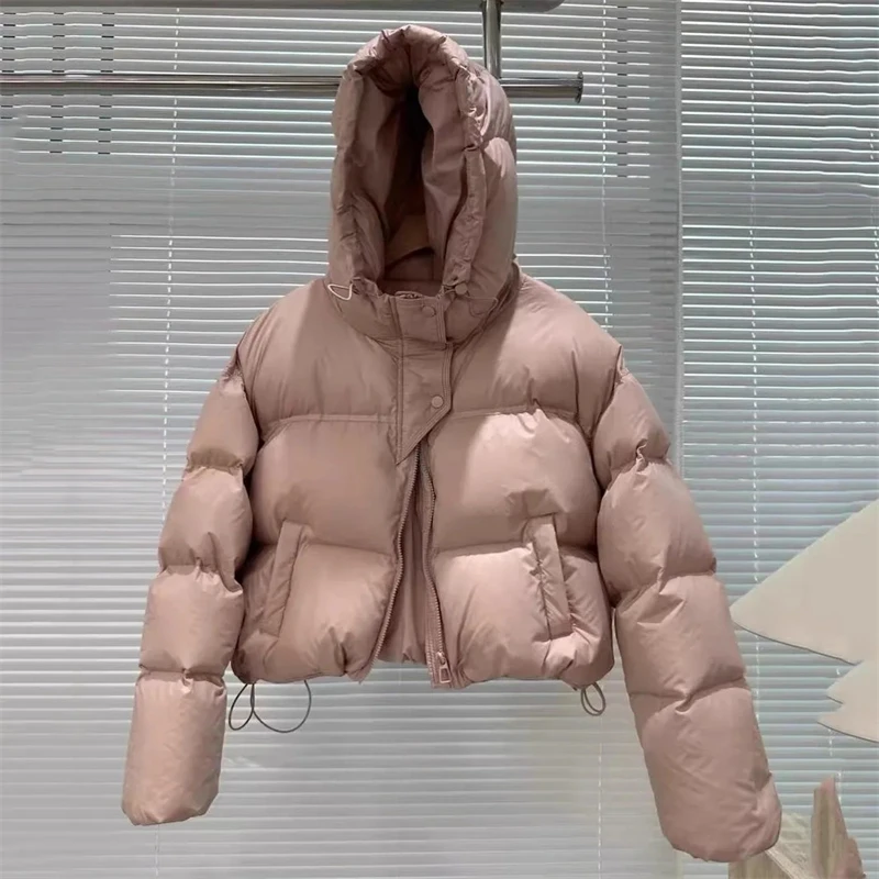 Parkas de algodón con capucha para mujer, Abrigo acolchado de algodón grueso, chaqueta informal de invierno, novedad de 2024