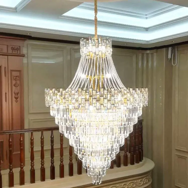 

Chandelier, living room, minimalist, villa, hall, stairs, postmodern, crystal