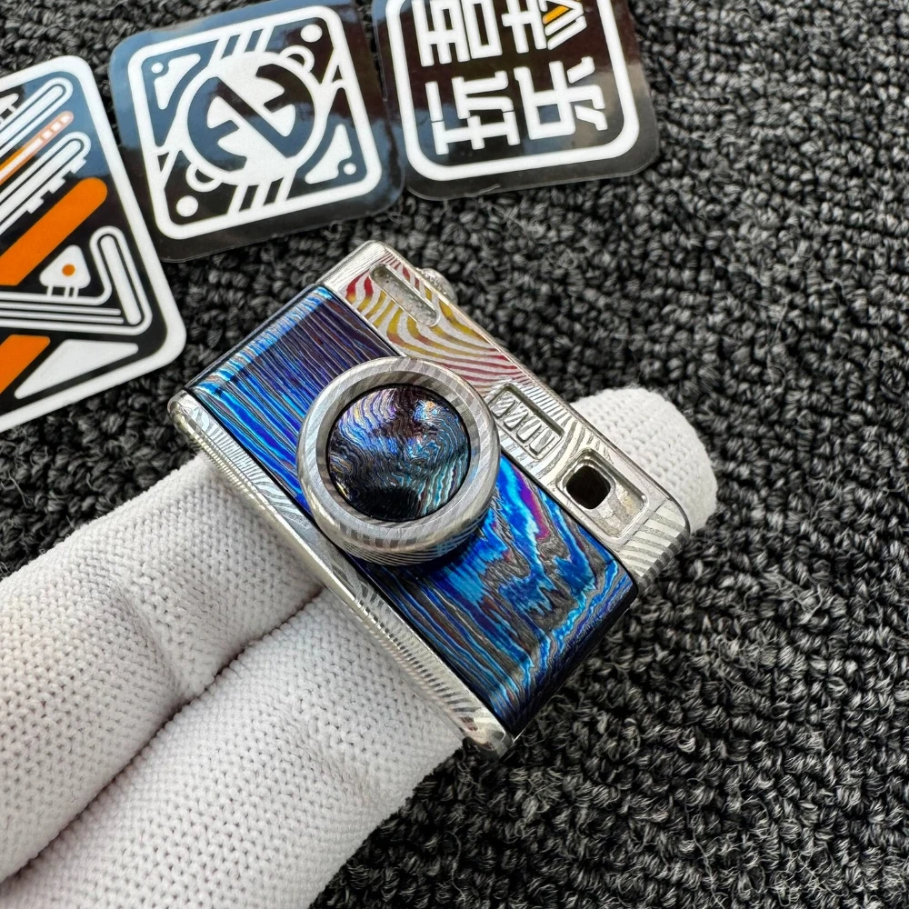 WANWU-EDC Camera-Mini Zircuti Damascus Fidget Slider Fidget Toys For Adults Stress Relief Toy Out Of Print Multiple Ways To Play