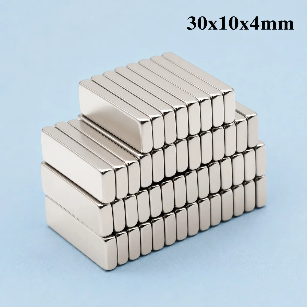 Neodymium Magnet Durable Waterproof Magnetic Iron Composite Rectangular Block 30x10x4mm for Kitchen Storage Tool Fixing