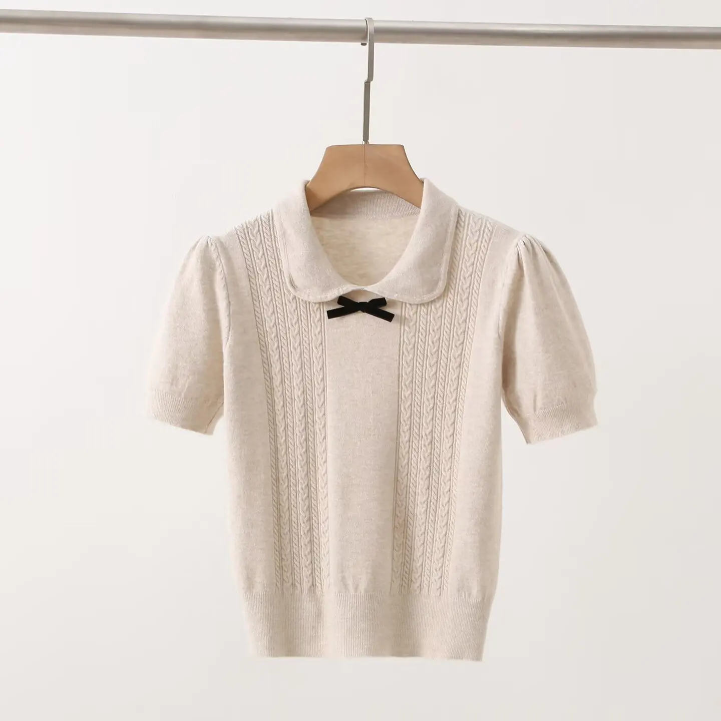 Faionable عارضة ort Sve تريكو المرأة أعلى عقدة الطفل دمية طوق أوائل الخريف جديد Sle التخسيس صالح #3