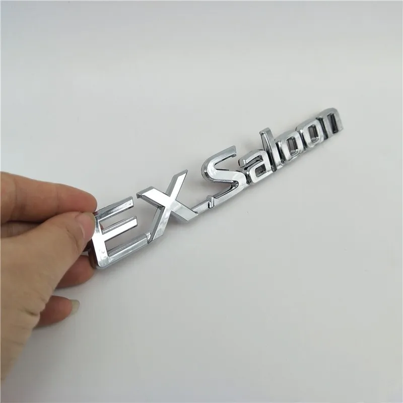 For Sunny B15 Ex Saloon Silver Chrome Emblems Logo Rear Trunk Nameplate EXsaloon