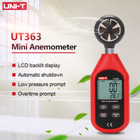UNI-T UT363 UT363BT Handheld Anemometer Digital Wind Speed Measurement Temperature Tester LCD Display Air Flow Speed Wind Meter