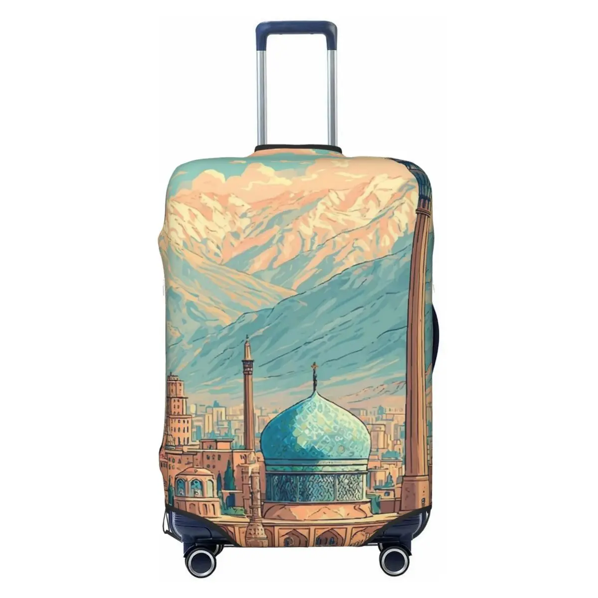Iran Illustration Travel Art Vintage Suitcase Cover Holiday Travel Useful Luggage Case Protection