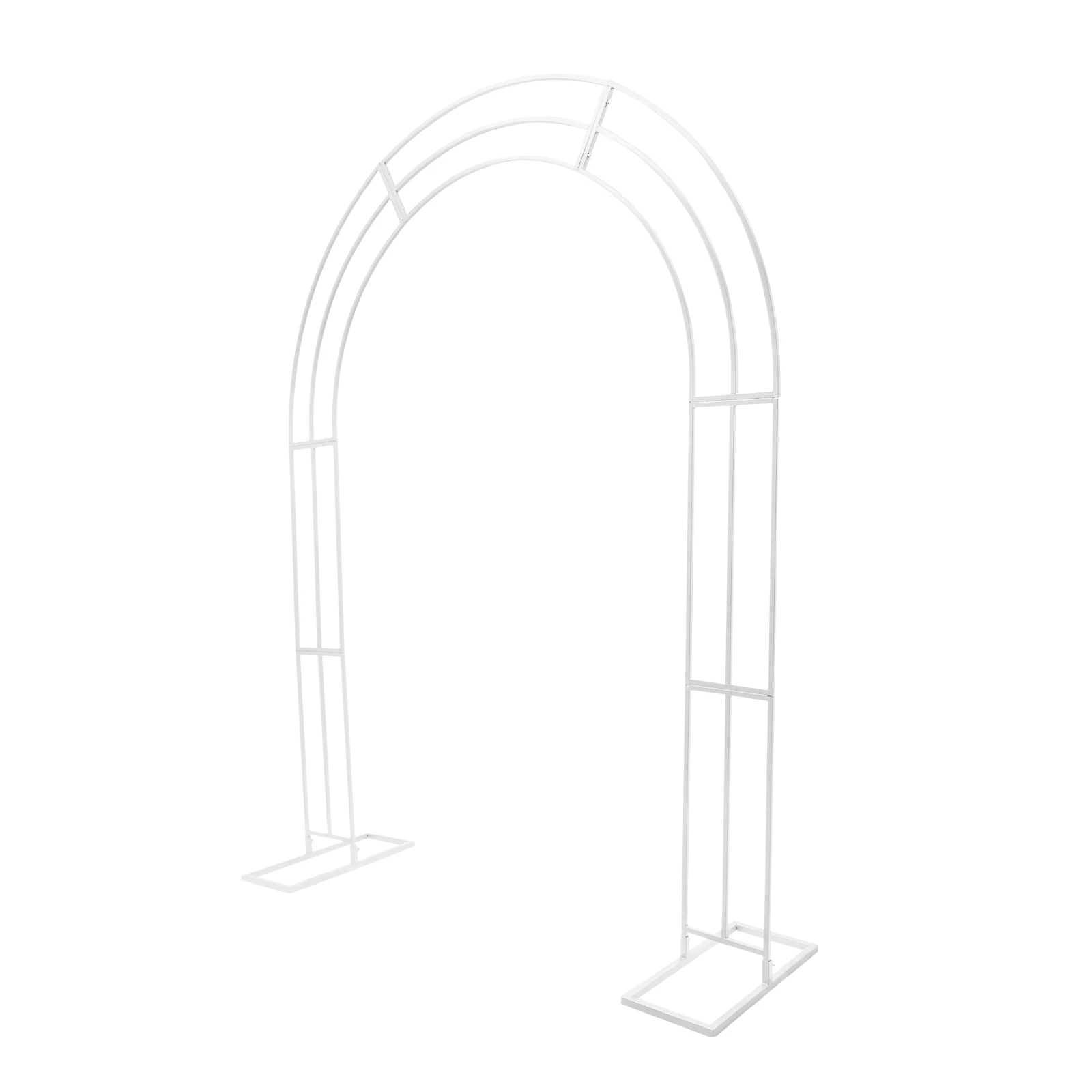 3-Layer Arched Wedding Bracket Arch 210 * 60 * 260cm - White