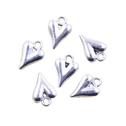 12pcs Charms Lovely Heart 16x11mm Antique Silver Color Pendants Making DIY Handmade Tibetan Finding Jewelry