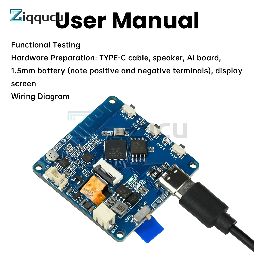ESP32-AI WiFi وحدة مساعد الصوت وحدة الدردشة الصوتية الذكية واجهة Type-C