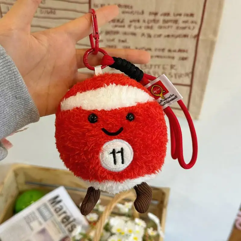 10cm Simulation New Billiards Backpack Pendant Doll Stuffed Plush Toy Cartoon Anime Cute Gift Suitable for Friends Fun Doll