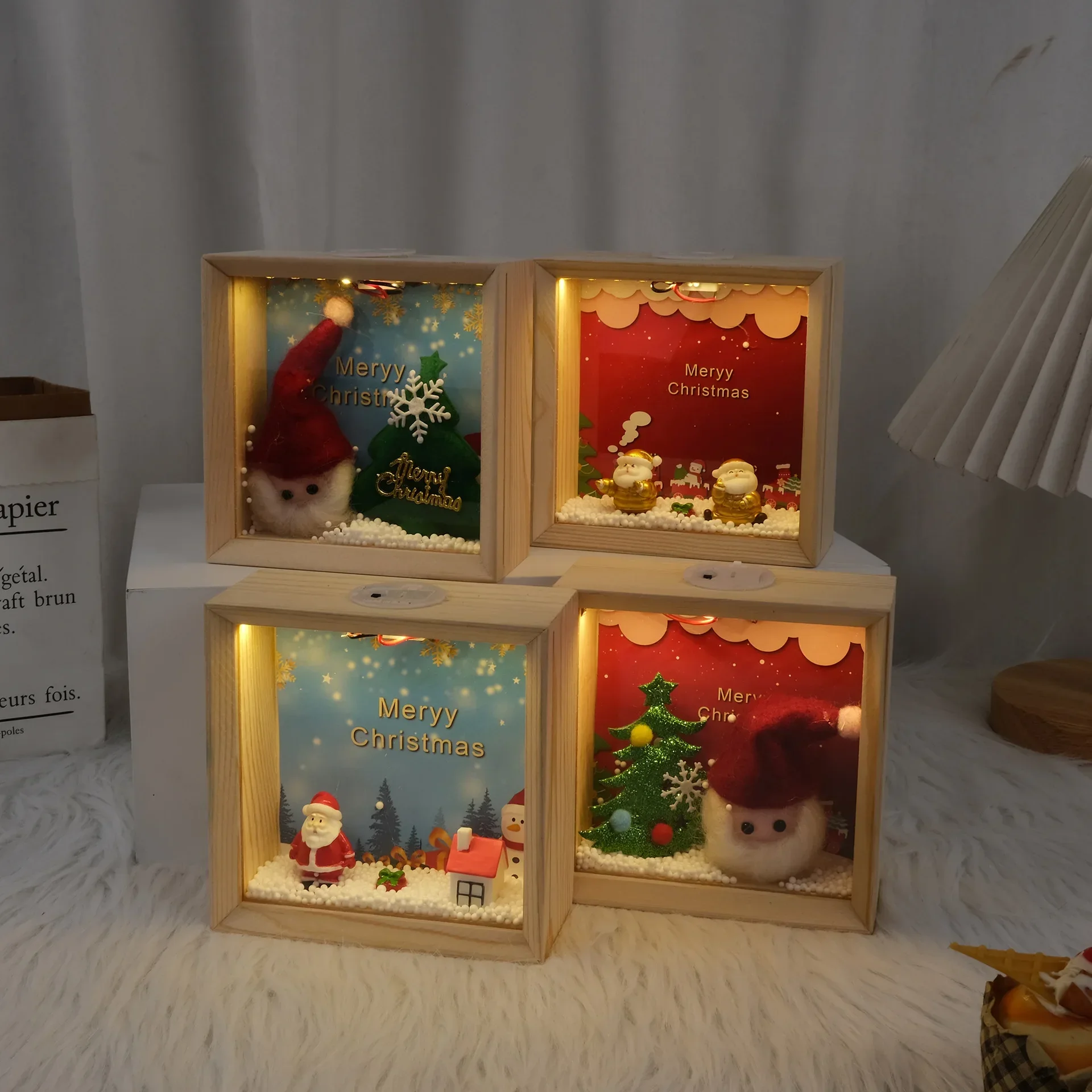 Veilleuse de Noël pour chambre à coucher, décoration de la maison