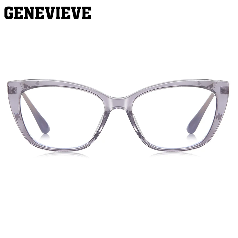 GENEVIEVE جديد عين القطة تصميم شخصي بسيط نظارات الضوء الأزرق المضادة للضوء الأزرق وصفة طبية قابلة للتخصيص LS227 #3