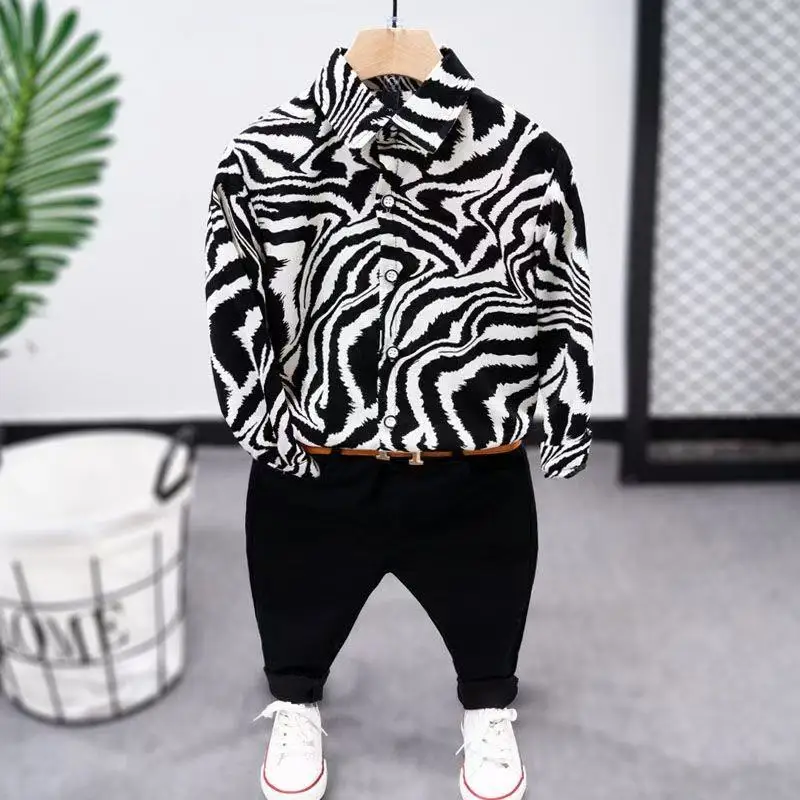 New Boy 2 pcs Clothing Set   Kids Clothes Suits Children Clothes Sets Baby Outfits Summer Spring 26-019