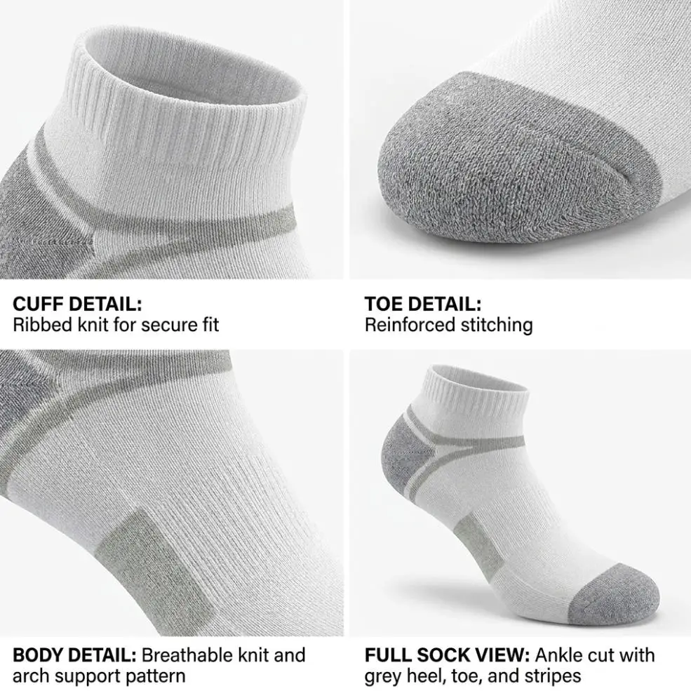 Multi colored collision strip protective heel shallow mouth invisible short socks for men, mesh sweat wicking, anti slip