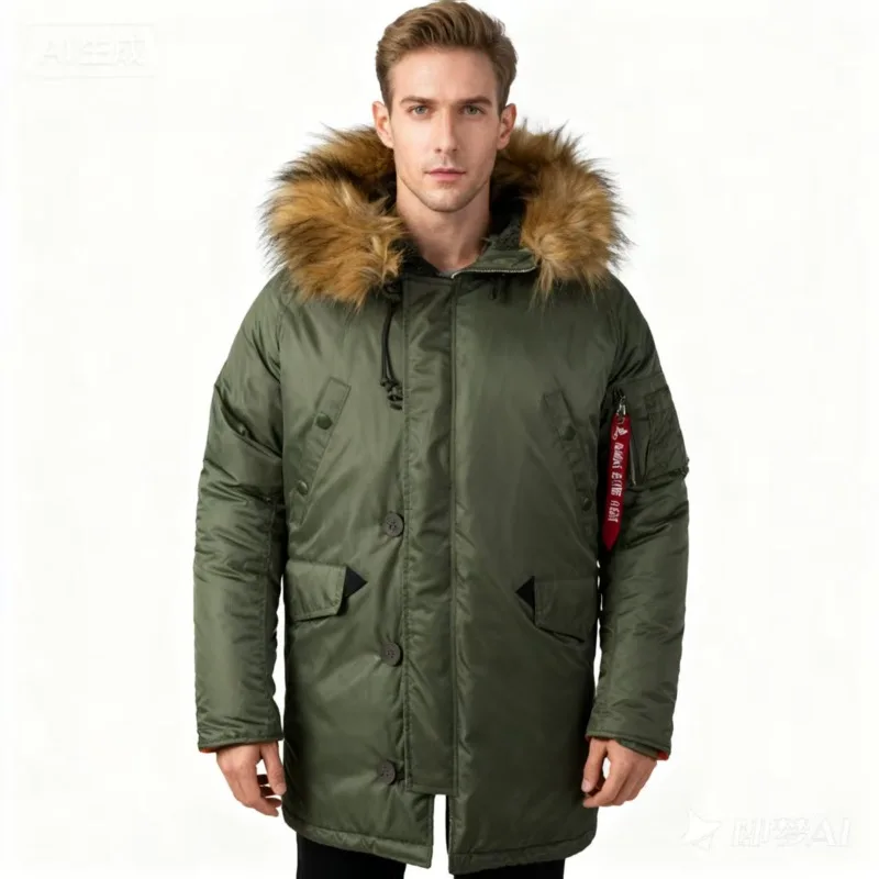 

Ветрозащитные пальто, мужские зимние парки с капюшоном, тактический бомбер, армейская теплая толстая парка-пуховик, мужские длинные военные парки с меховым капюшоном, теплые