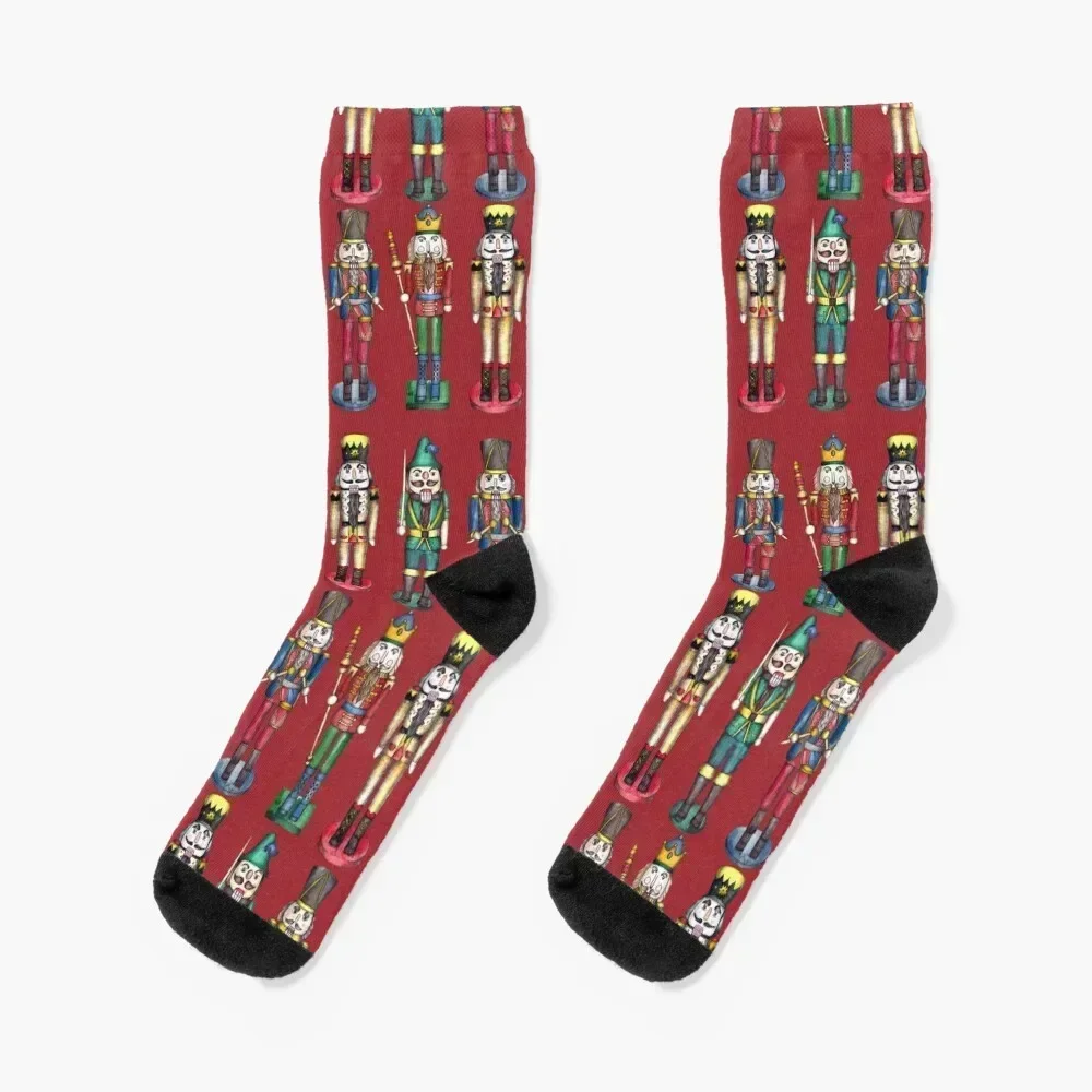 

The Nutcracker Prince Pattern in Red Socks soccer anti-slip cycling sports and leisure football Men Socks Luxury Brand Women's