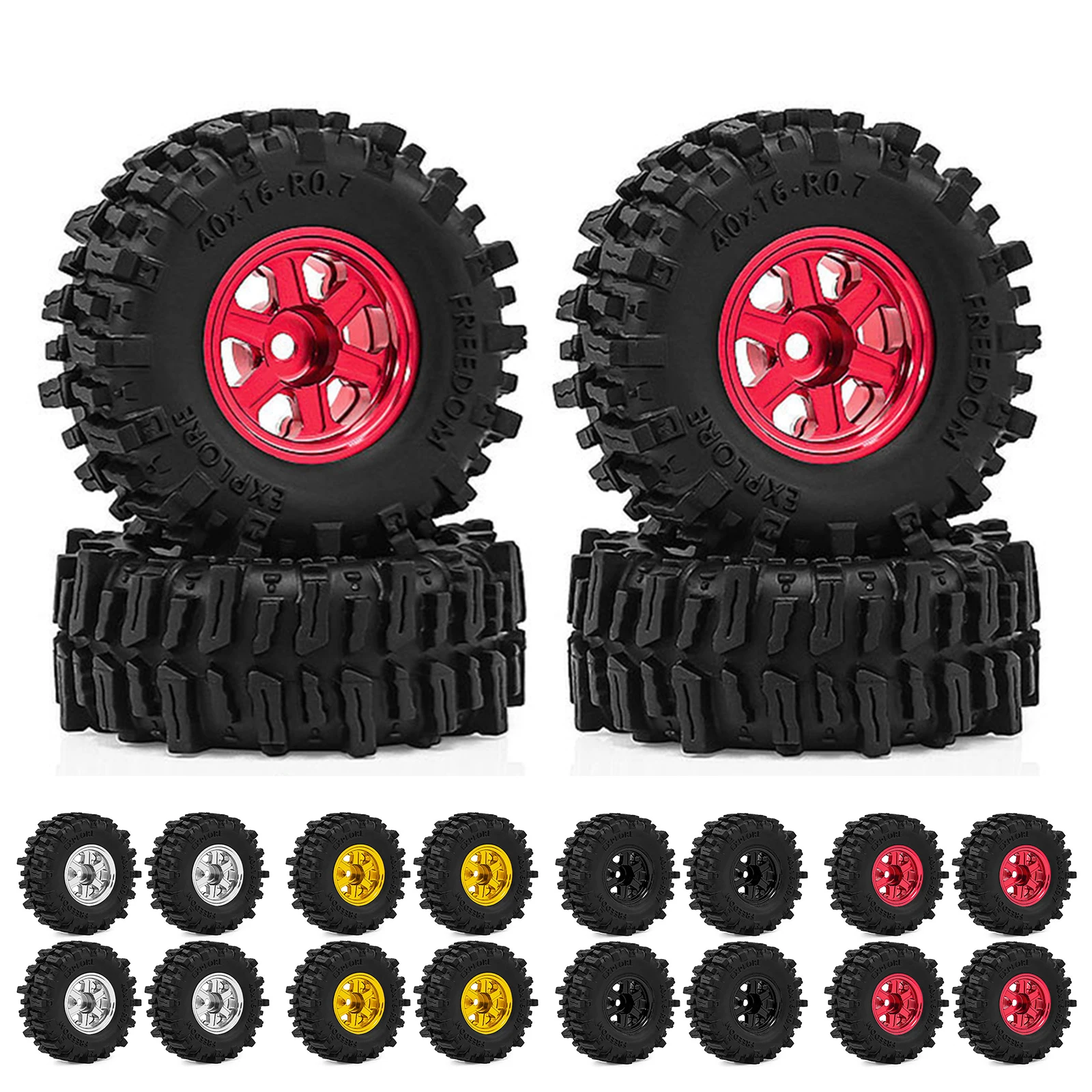 40*16mm suitable for 1/30 AXIAL SCX30 0.7-inch hub wheel rim tire Ford Mustang Wrangler K10 Ascent-32