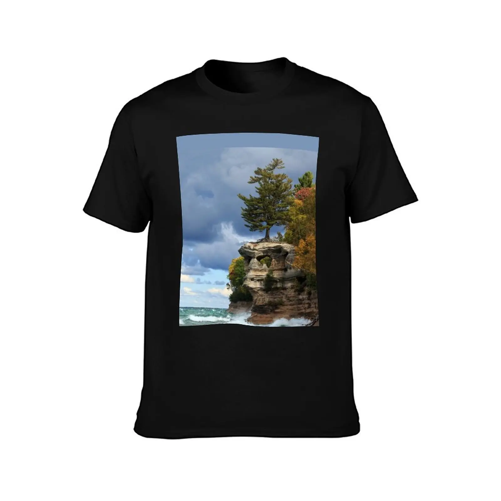 Chapel Rock, Lake Superior at Pictured Rocks National Lakeshore. T-Shirt UV Protection Outdoor Tee Shirt T-Shirt