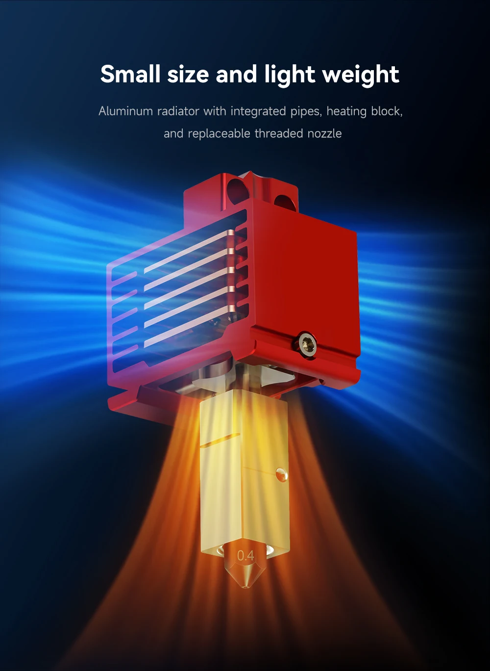 Ulepszenie Hotendu TZ3.0 do BambuLab P1S P1P X1 X1C TZ V3.0, Metalowy Hotend do Bambu, Głowica Drukująca Wysokotemperaturowa — zdjęcie produktu 3