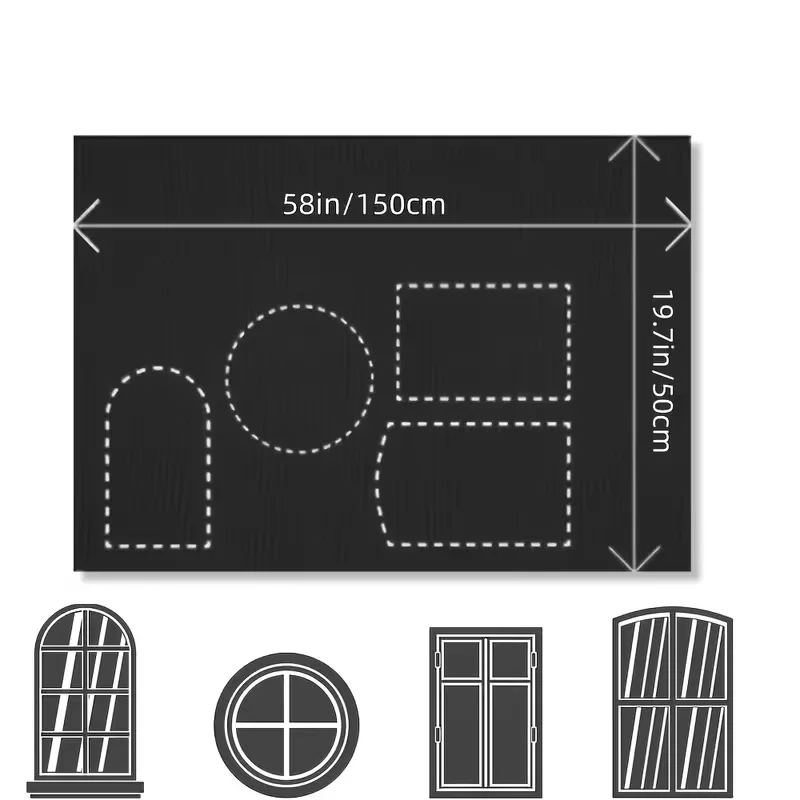 Blackout Blinds Stick On Temporary 1/1.5/2/3/4M No Drilling Black Out Blinds for Windows Portable Blackout Curtains for Bedroom view 6
