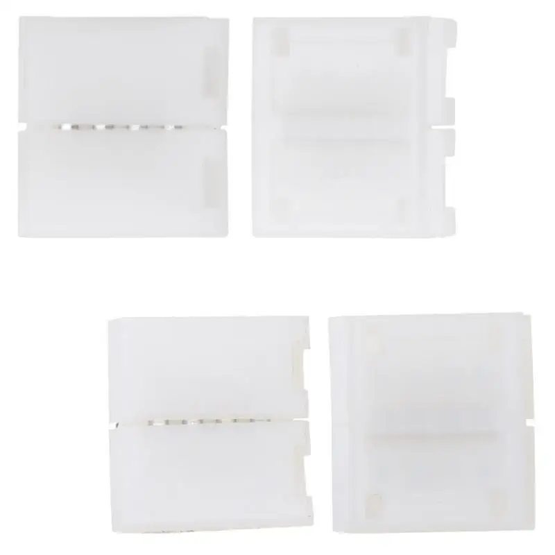 652F Solderless Clip-on Coupler Connector 4 Pin 10mm For 5050 RGB LED Strip Light