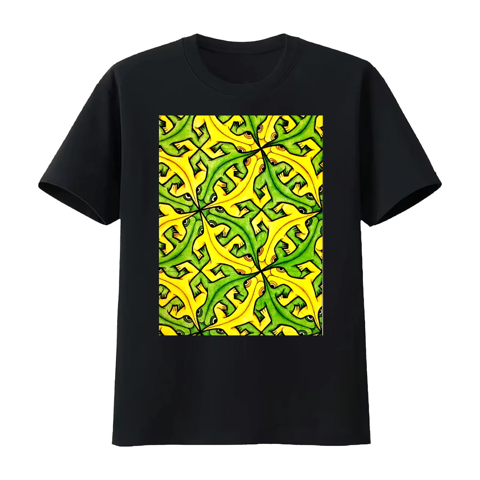 M.C. Escher T-Shirt Summer Casual Cotton Tee Oversized Streetwear Tops Vintage Graphic Print Loose Fit Short Sleeve