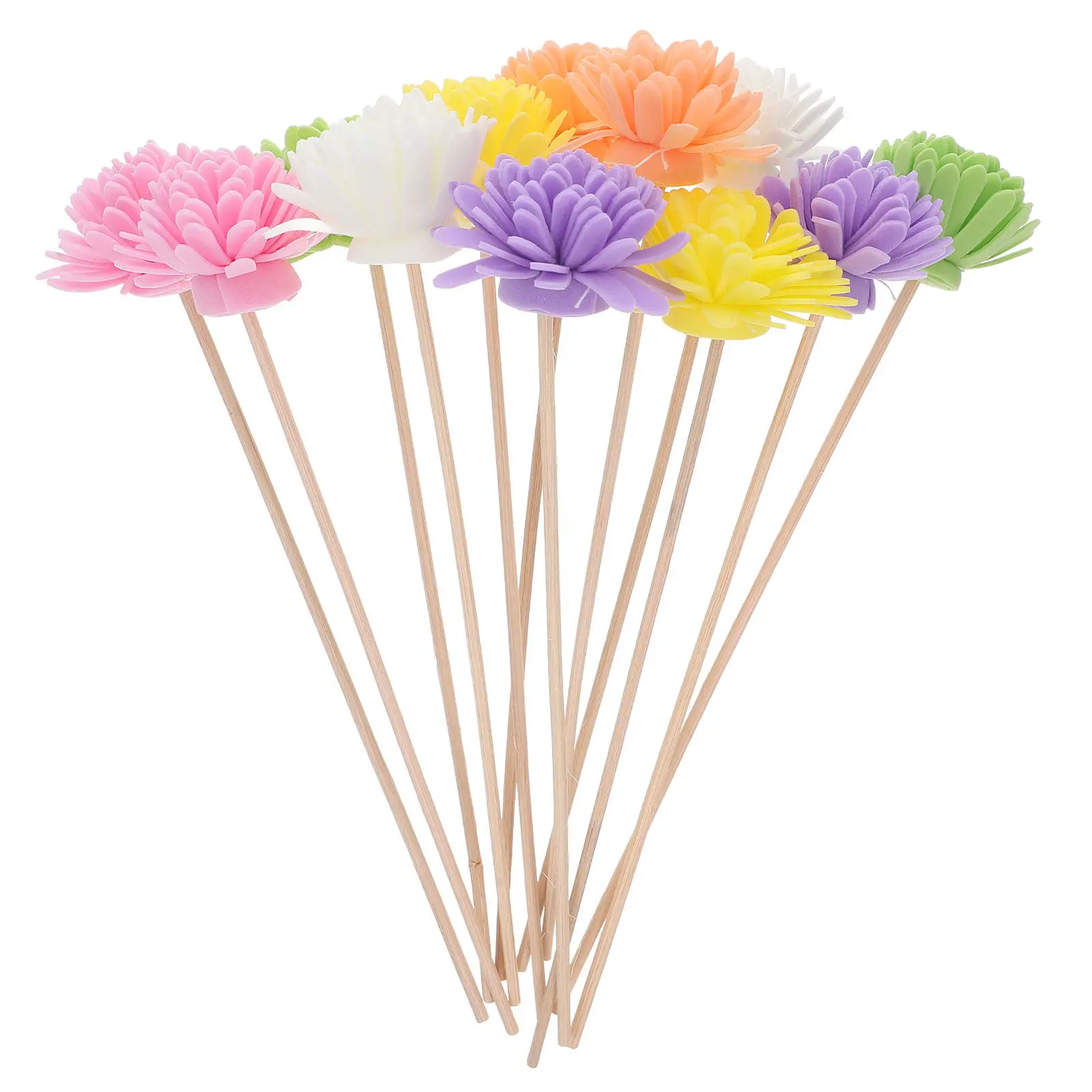 12Pcs Reed Diffuser Sticks Replacement Reeds Flameless Diffuser Essential Oil Diffusion Sticks for Home Office Fragrance Strips