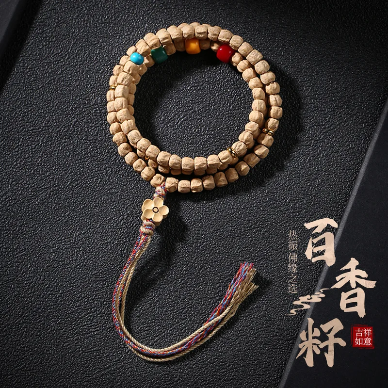 Premium hot-selling Tibetan- 108-bead handcrafted ethnic-style prayer beads bracelet