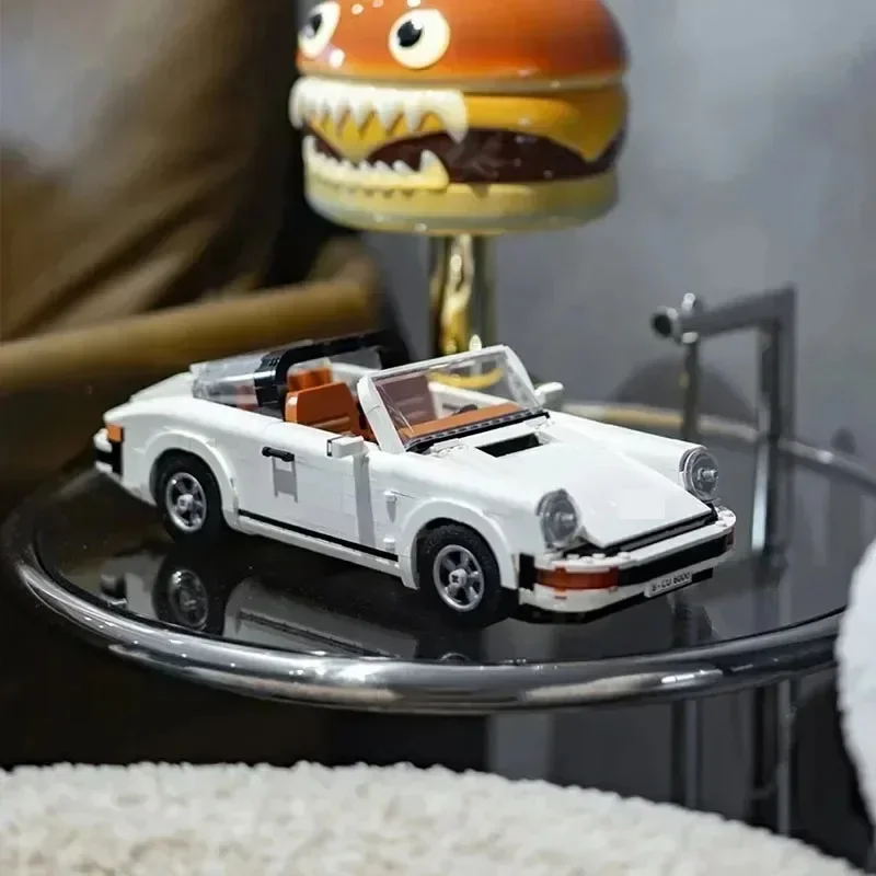 1458pcs 2-in-1 Turbo Sports Car Bricks Assemble Puzzle Blocks Model For Birthday Christmas Gifts