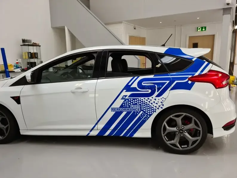 Ford Focus Performance ST Sticker MK3, CUSTOM Car Whole Body Styling Car Decal MK2, 3M Vinyl, Red Silver Black Blue Car Wrap, Ne