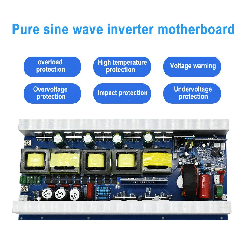 Outdoor power inverter 2000Wpure sine wave inverter motherboard 12V24V to AC110V/220V lithium battery energy storage motherboard