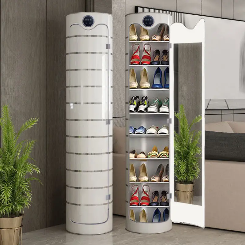360 Degree Rotating Shoe Cabinet Cylindrical Deodorizing Multi-layer Shoe Rack Large Capacity Household Storage Cabinet