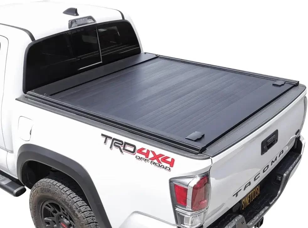 Retractable Tonneau Cover Fits 2019-2023 Ford Ranger 5' (61”) Truck Bed Matte Black Aluminum Low Profile Waterproof