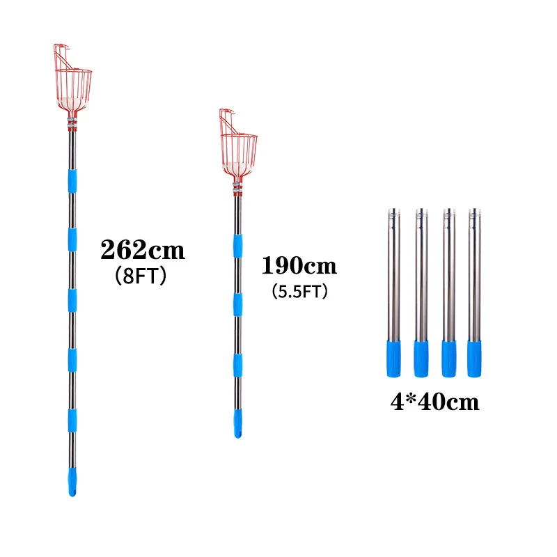 Stainless Steel Telescopic Fruit Picker High Altitude Garden Harvest Tool
