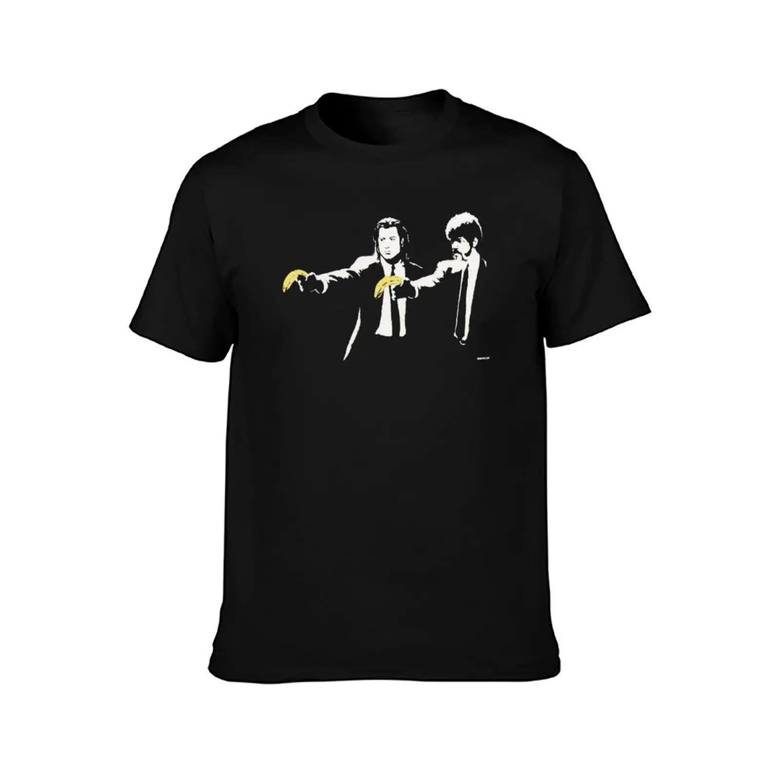 Banksy Killers Banana Guns Stencil T-Shirt graphic t shirts graphic shirts Personalized t-shirt oversized t shirt men