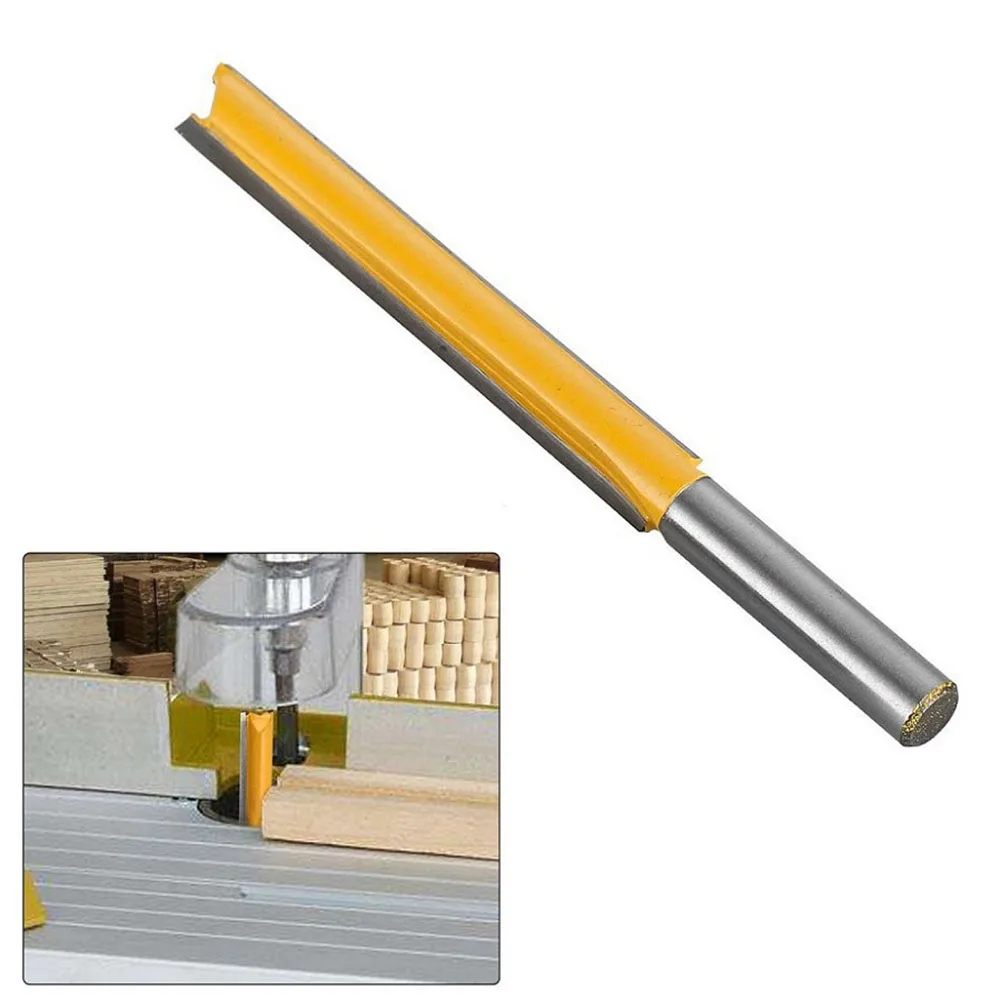 Straight Router Bit 8mm Shank Straight Router Bit 1/2 In Milling Cutting Diameter Woodworking Cutter Extended Straight Blade