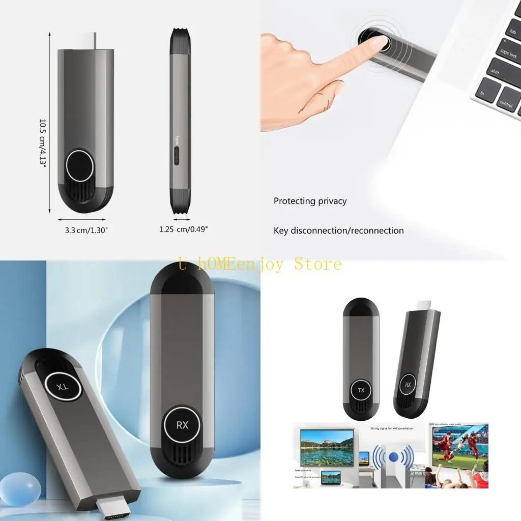B0KF Wireless HDMIcompatible Video Transmitter And Receiver Mini Projector