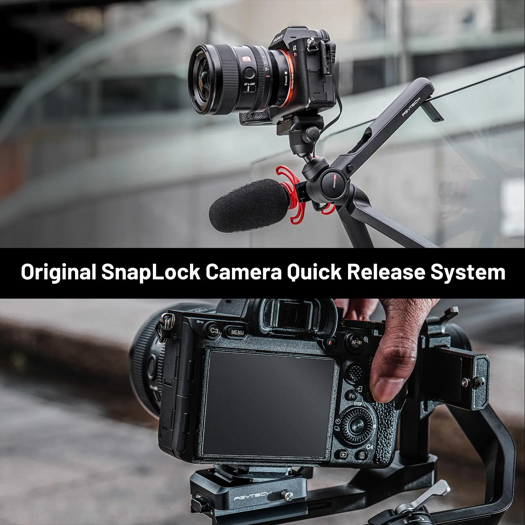 مشبك كاميرا PGYTECH Beetle V2 (مشبك فقط)، مشبك حقيبة ظهر سريع التحرير، متوافق مع Arca-Swiss، نظام SnapLock