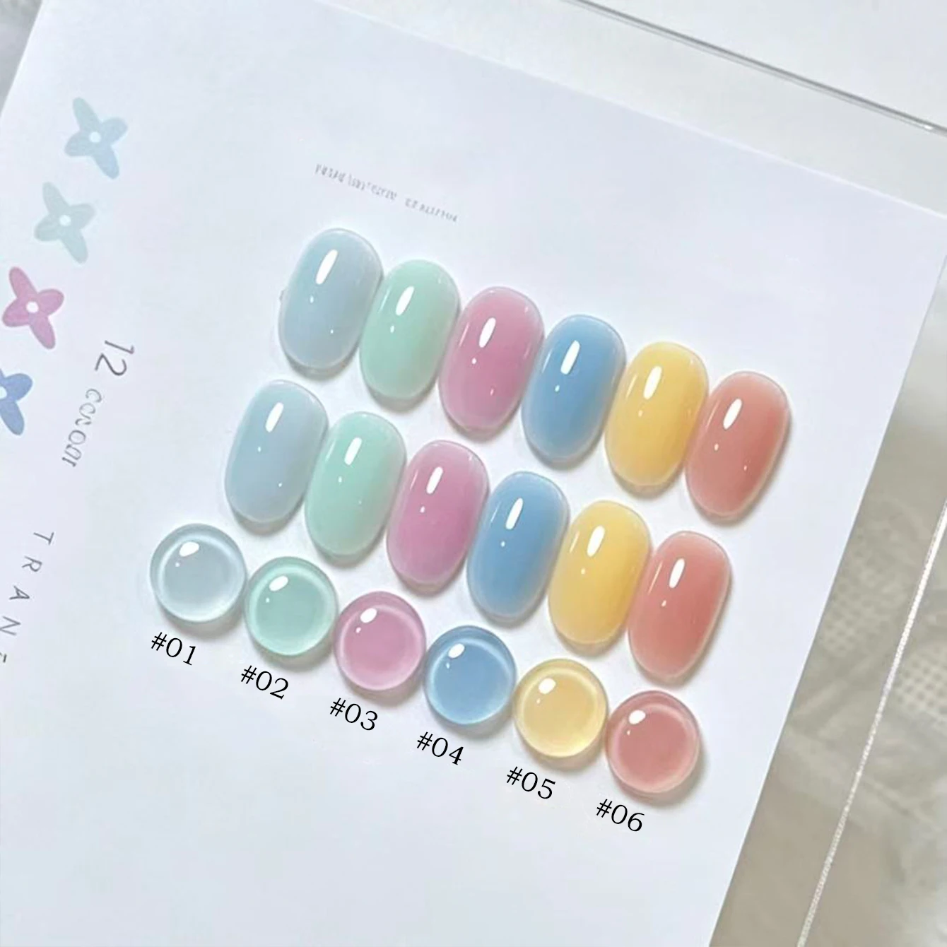 MIANEL 10ml 12 Colors Macaron Candy Tone UV Nail Gel, Soak Off Long Lasting Gel Polish, Professional Salon Nail Art