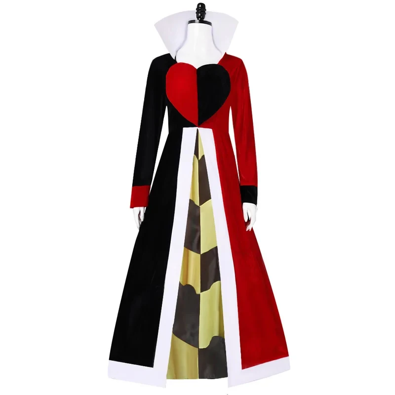 

Halloween Carnival Party Suit For Adult Women Girls Movie Alice Cosplay in Wonderland Costume The Red Queen Dress yy:89