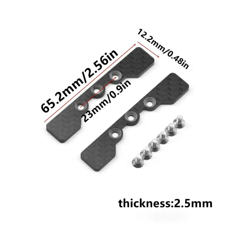 Para TT02 TT-02 1/10 RC coche de fibra de carbono Kit de placa de tope de brazo inferior piezas de mejora de coche de juguete Rc