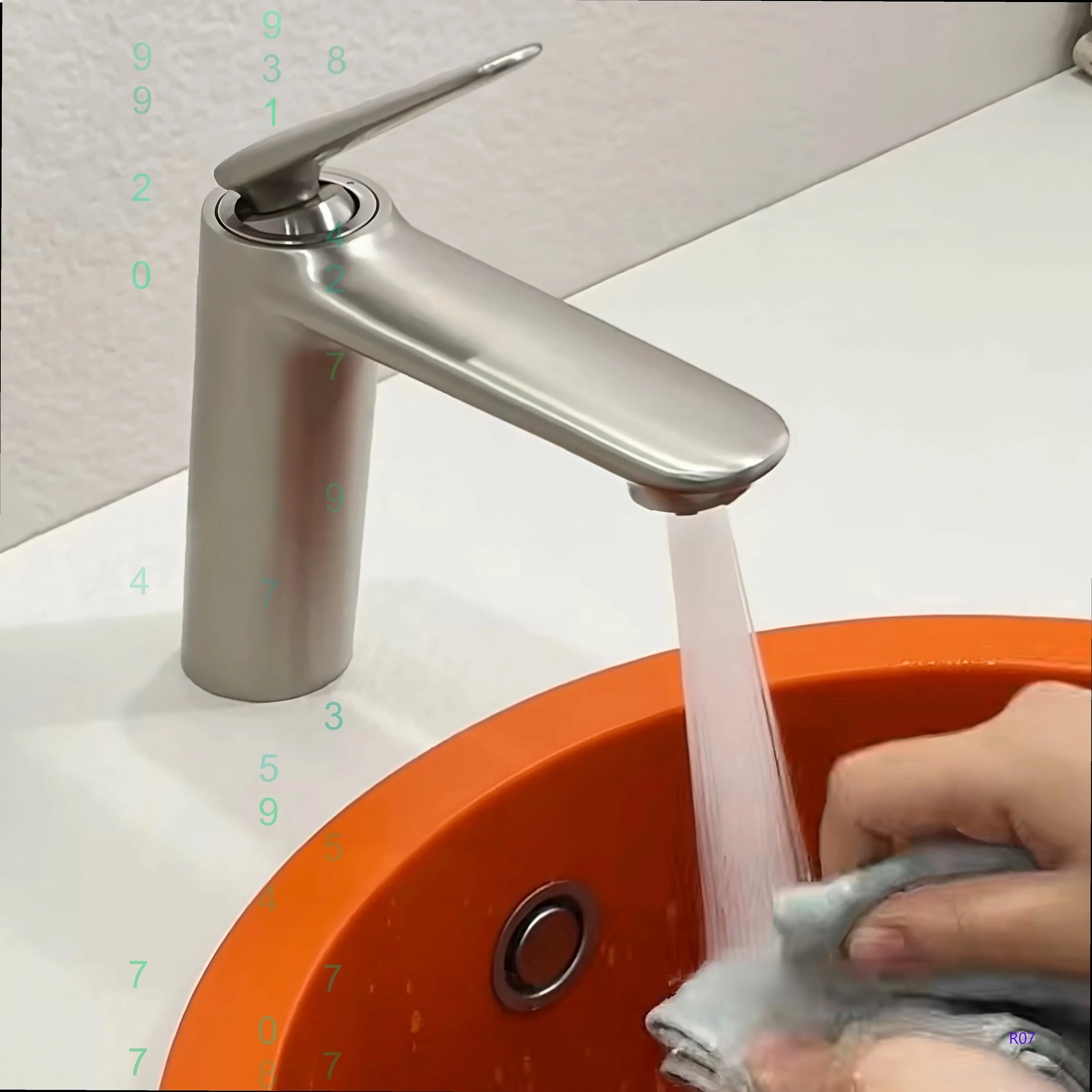 Brushed Nickel Solid Brass Bathroom Faucet Basin Mixer Tap Single Hole