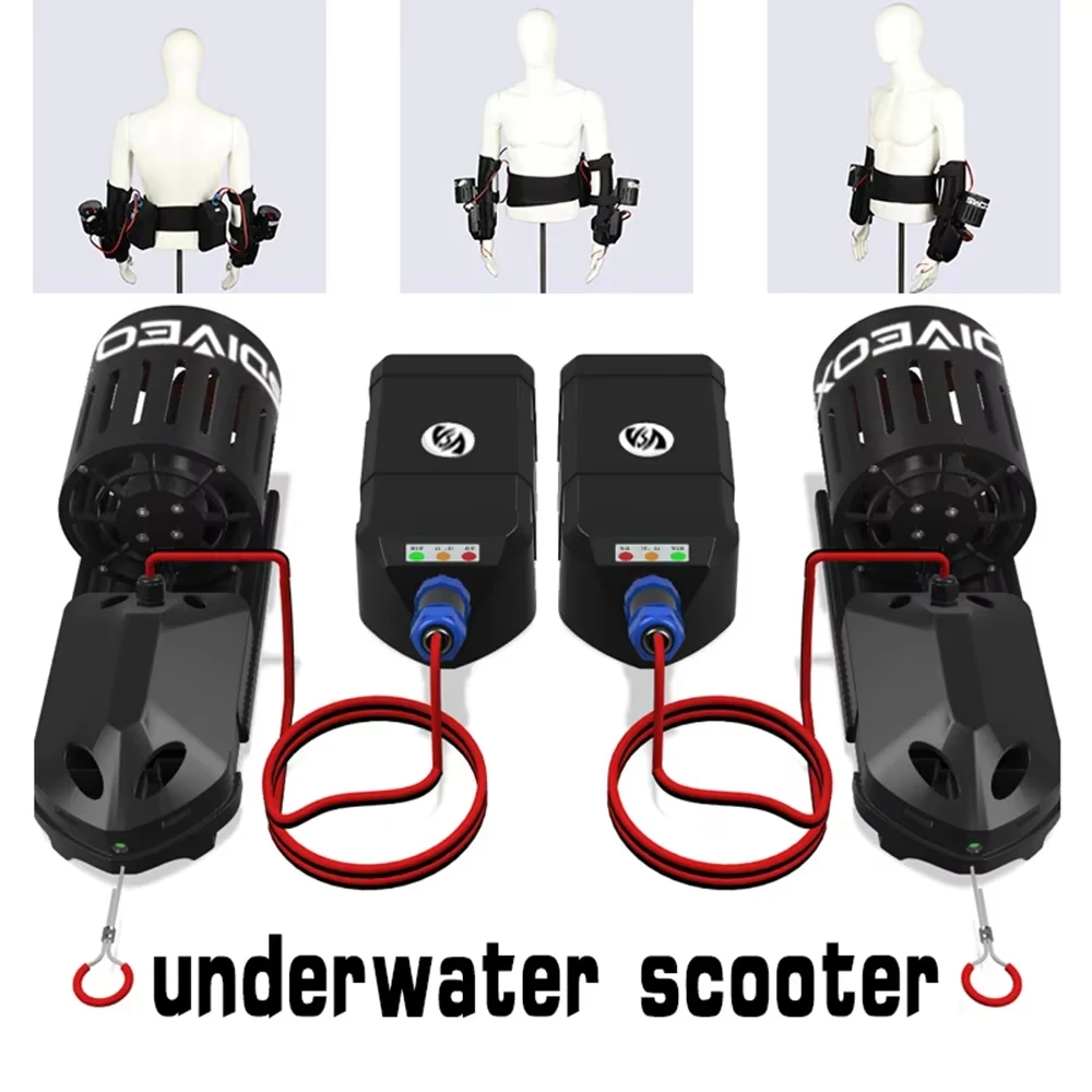 Diving Equipment Underwater Scooter Booster Swimming Thruster Handheld Diving Equipment Electric Floatboard Power Surfboard W7