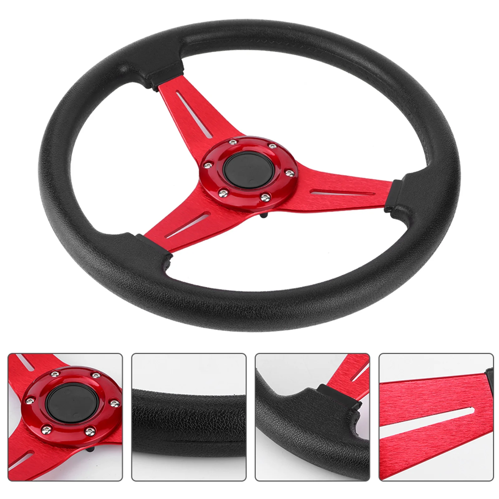 350mm/14in Racing Car Drifting Steering Wheel Replacement Universal Modified Accessory Sport Steering Wheel