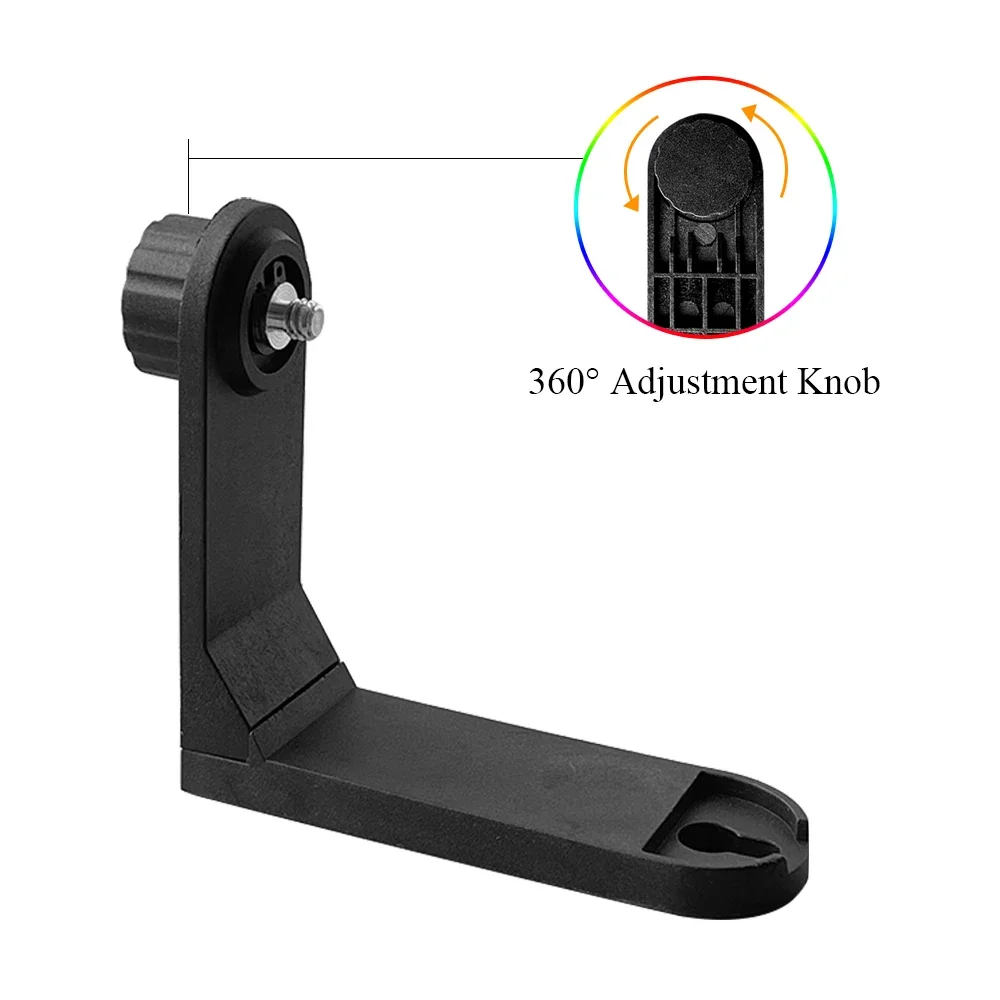 Magnetic L-Bracket for 2 Lines Laser Level 1/4\' Thread Universal Super Strong Iron Magnet Adsorption Stand