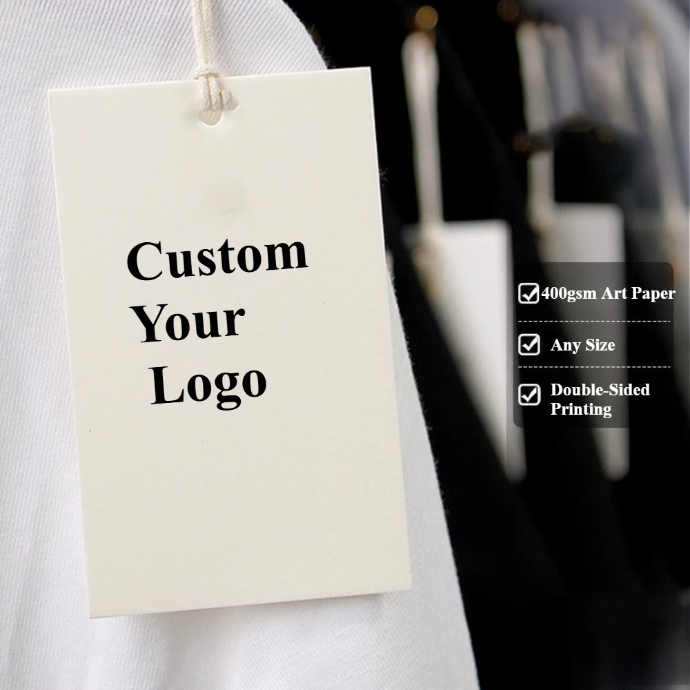 

100/200/300pcs Custom Hang Tags, Personalized Your Logo and Text Price Tags Jewelry Hang Tags Labels