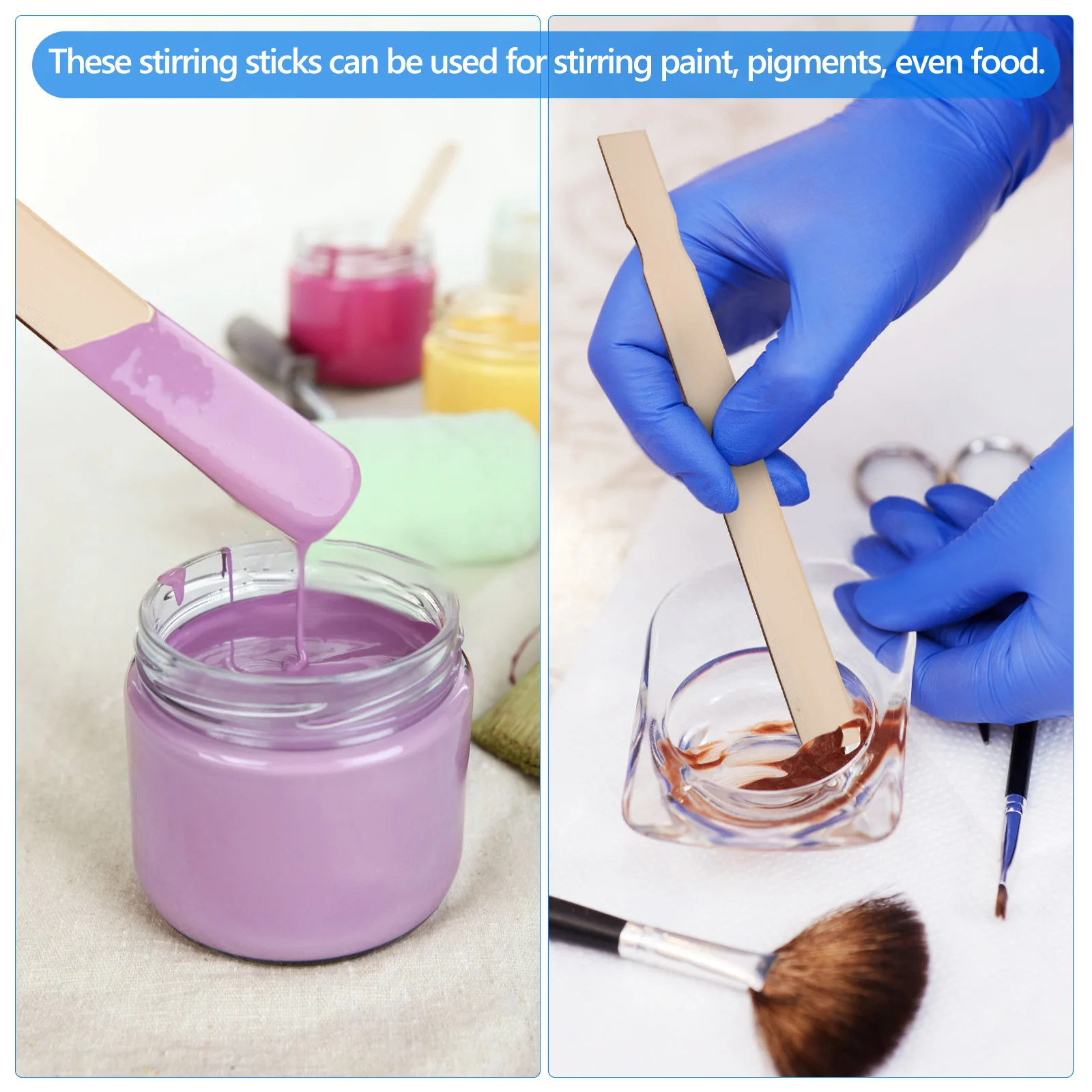 

25 Stirring Stir Sticks Wood Paint Wood Strips Stirrer Reusable Mixing Paint Stirrer Craft Tool Sewing Accessories