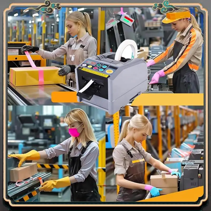 

Reliable-Automatic Tape Dispenser, Silicone Wheel Electric Tape Cutter, Maximum Cutting Length 999Mm, Tape Width 6-60Mm US Plug